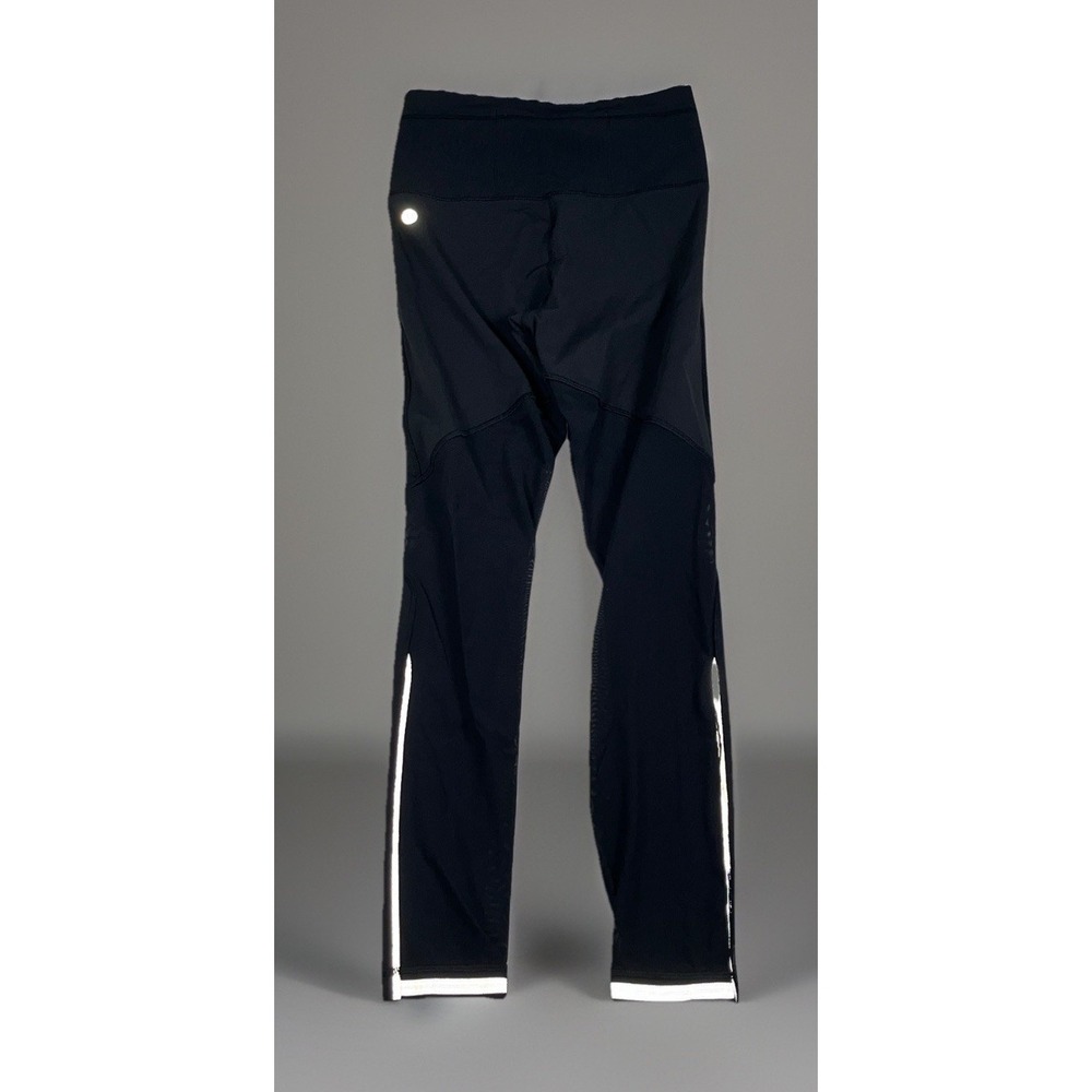 Lululemon Miles Ahead Tight 26" High Rise Black Mesh Panels Women's Size 4